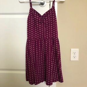 XS Loft Plum Tank Fit and Flare Mini Dress